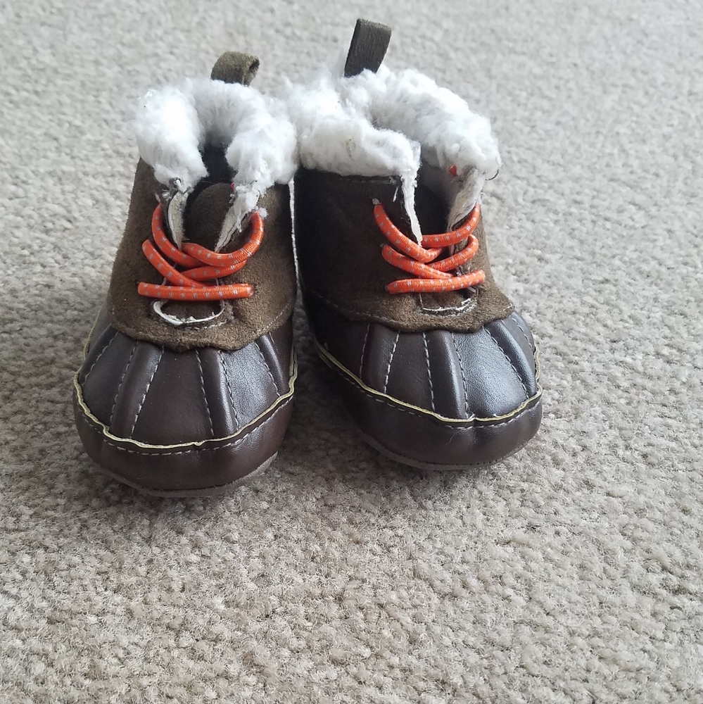 Carter's Brown Faux Shearling Winter Booties